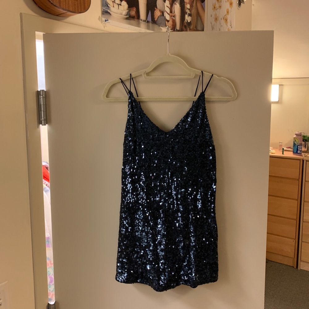 Free People sequin slip night shimmers mini dress